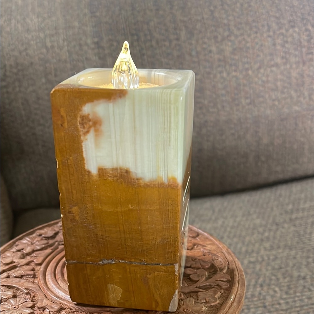#Onyx candle holder
